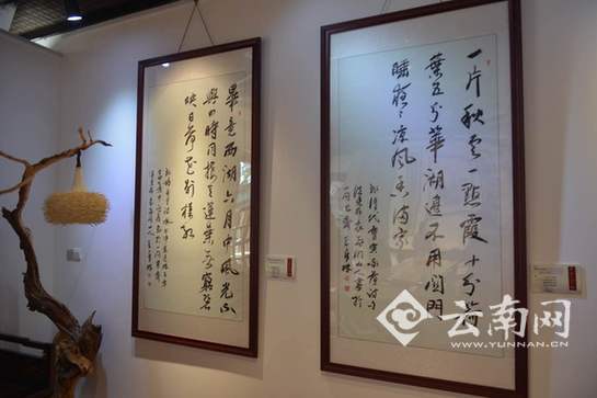  “荷颜野色”王其林书法展在昆举行 让古诗词在荷塘中绽放