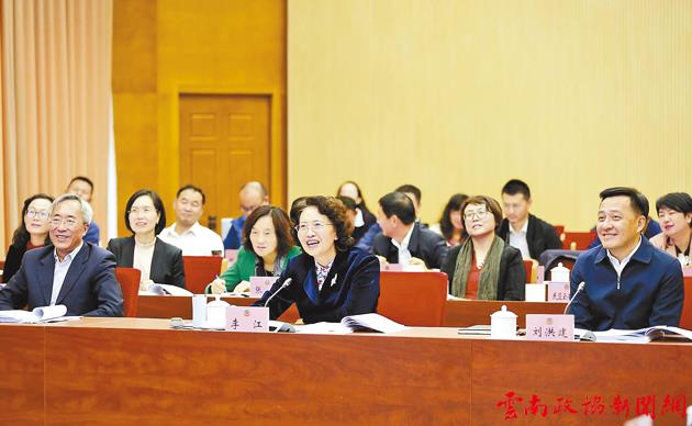 李江主持会议并讲话   10月15日,省政协在昆明召开专题协商会,以远程