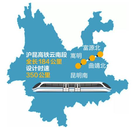 昆明南站发出首趟载客高铁9分钟到嵩明43分钟到富源