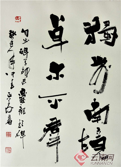 云南网商洽会访谈爨翁陈正义打造爨体书法流派