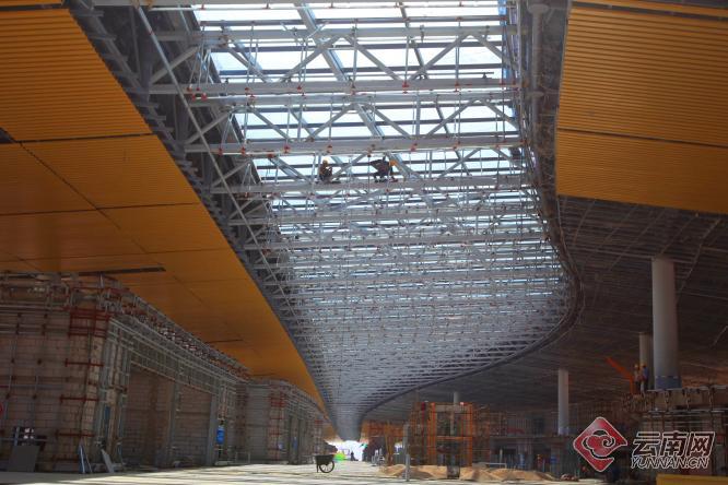 长水国际机场航站区改扩建工程s1卫星厅项目主体结构基本完工