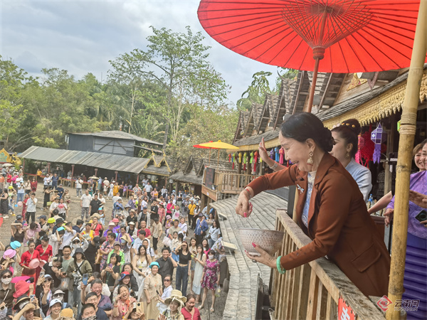 西双版纳孔雀飞来刀美兰携文化志愿者赴傣族园采风记事